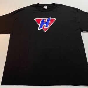 Alstyle H Black T-Shirt with Red and Blue H Logo Husband short sleeve XL